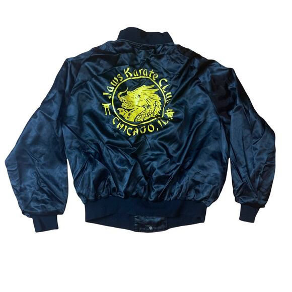 Olive Harvey college jaws karate club bomber jacket XL - Picture 2 of 4